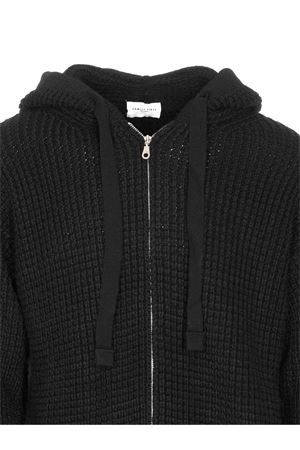 Felpa con cappuccio in misto lana nera FAMILY FIRST | SWF2507BLACK